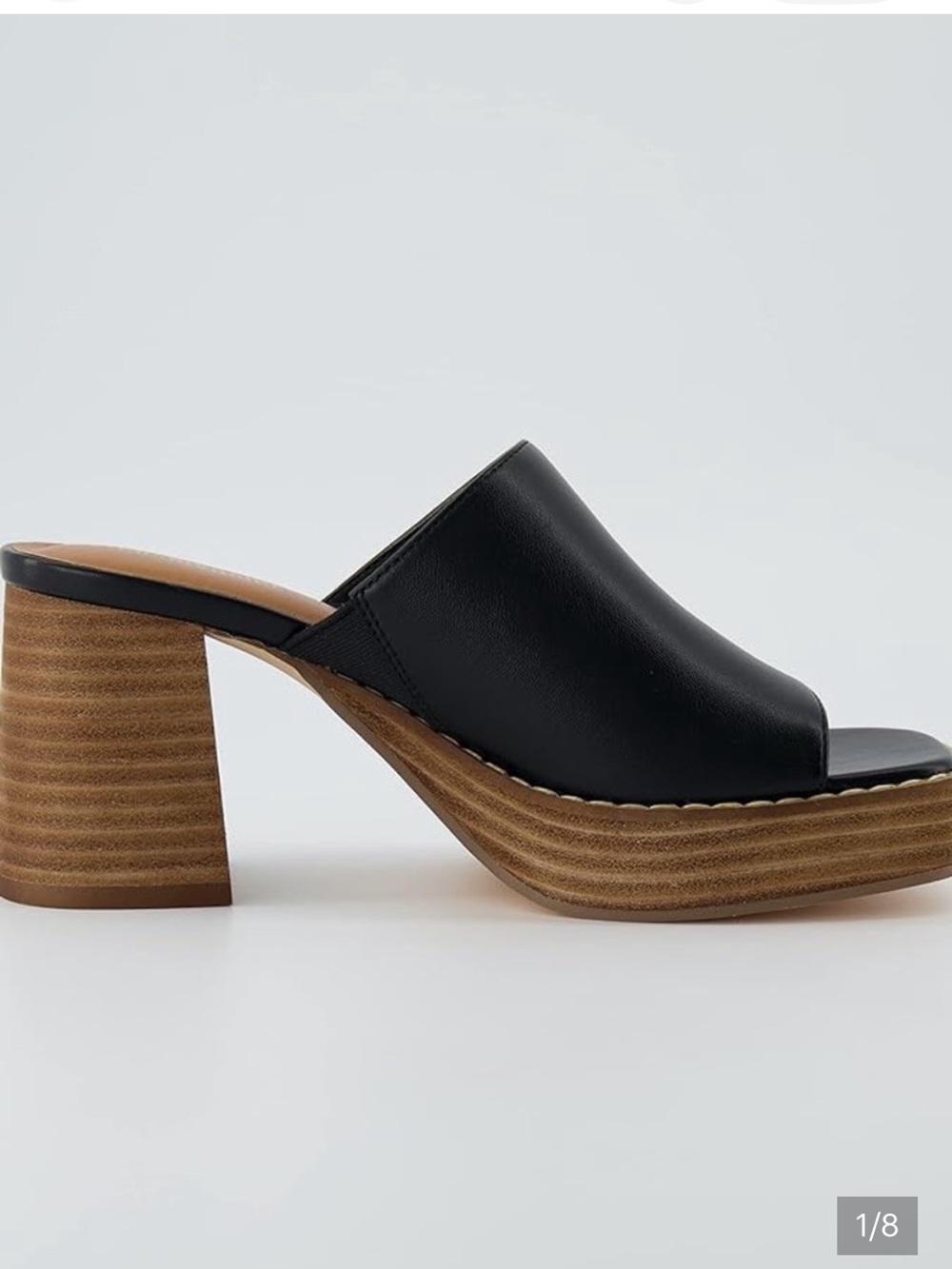 Black and brown heel